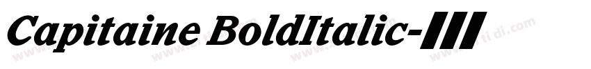 Capitaine BoldItalic字体转换